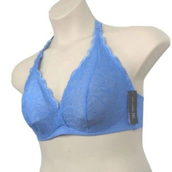 INC International Concepts Womens Bralette Bra U/W Yacht Blue Lace Size 2X NEW - Picture 6 of 10